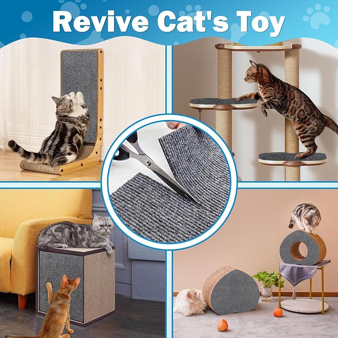 ENONCI 23.6x15.8 Cat Scratcher Mat, Self-Adhesive Cat Scratch Furniture Protector - Image 9