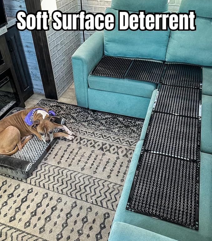 Scat Mat for Dogs & Cats - 10 Pack Scat Mats | Keep Dogs Off Couch & Furniture, Keep Cats Off Countertops | Deterrent for Pets | Pet Repellent Mats - Image 2