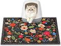 Cat Litter Mat, 24" x 16" Litter Box mat, Traps 100% Litter, Non-Slip Kitty Litter Trapping mats, Small Cute Litter mat, Easy Clean for Scatter Control, Bohe cat Food mat, Urine Waterproof by YOSEPATI