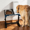 Elevated Dog Bowls with Water Dispenser and 304 Stainless Steel Bowl, Adjustable to 6 Heights, 2.75" to 14.6", Raised Dog Food Bowls for Small, Medium & Large Sized Dogs, Tilted Angle by CareDear