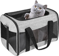 Cat Carrying Case - Pet Carrier Airline Approved, Protable and Breathable Pet Travel Carrier Removable Fleece Pad, Collapsible Cat Carrier Dog Carrier for Medium Cats Small Cats Dogs (X-L Grey&Black) by home