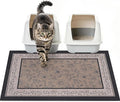 33"x22" Cat Litter Mat Waterproof Non-Slip Litter Trapping Pad | Soft Mesh Litter Box Mat With A Decorative Pattern Captures Scatter Effectively To Keep Floors Clean And Tidy by Hedgeink