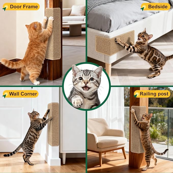 ENONCI Door Protector from Cat Scratching 19.6x7.8 Cat Wall Corner Scratcher - Image 5