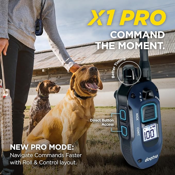 Dogtra X1 PRO Remote Transmitter Only [New Edition] Compatible with 280X, 1900X, ARC-X E-Collars, 3 Layout Modes, 12% Slimmer, 1/2 Mile Range, 100 Levels, IPX9K Waterproof, Boost, Safety Lock & Tone - Image 7