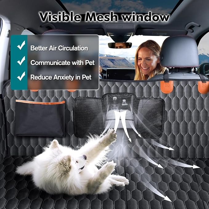 Chumajor L Back Seat Extender for Dogs,Hard Bottom,Waterproof,400 lb,Black | Dog Hammock for Car Fits Most Cars & SUVs with Foldable Design, Non-Slip Base and Easy Installation - Image 7