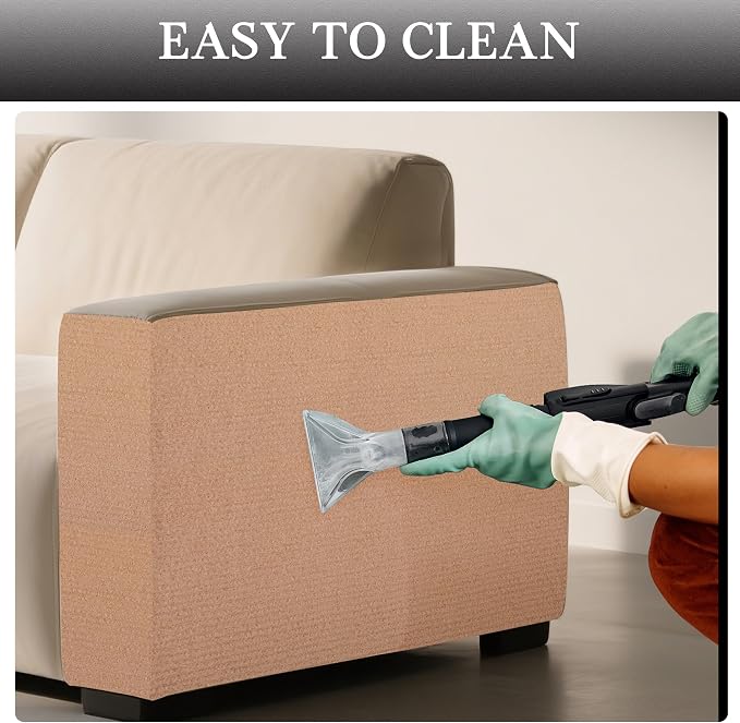 15.7'' x 78.7'' Cat Scratch Furniture Protector Cat Wall Scratcher Mat AdhesiveTrimmable Cloth Couch Anti-Scratch Cover DIY Climb Couch Protector from Claws, Replacement Pads，Beige - Image 5