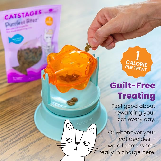 Catstages by Nina Ottosson Purrfect Bitez Natural Crunchy Cat Treats for Puzzles, Toys, Feeders, & Training, USA-Made, Real Whitefish Flavor, 4oz (Pack of 2) - Image 6
