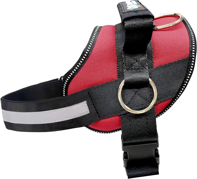Joyride Basic Dog Harness 1.0 | Red | XS | Adjustable pet vest with 3 side leash rings for training, walking and improved control for small, medium or large dogs by JoyrideHarness