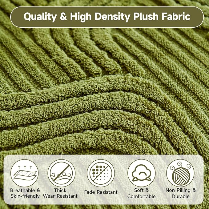 OTOB Couch Covers for Sofa Washable Anti Slip Furniture Protector, 1 Piece | Matcha Green, 27.6"x82.7", Soft Plush, All Seasons, Breathable, Modern, Wear-Resistant, Couch Cover for Dogs, Fade Resistant - Image 3