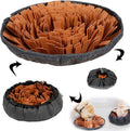 AWOOF Pet Snuffle Mat for Dogs, Interactive Feed Game for Boredom, Encourages Natural Foraging Skills for Cats Dogs Bowl Travel Use, Dog Treat Dispenser Indoor Outdoor Stress Relief (Brown) by AWOOF