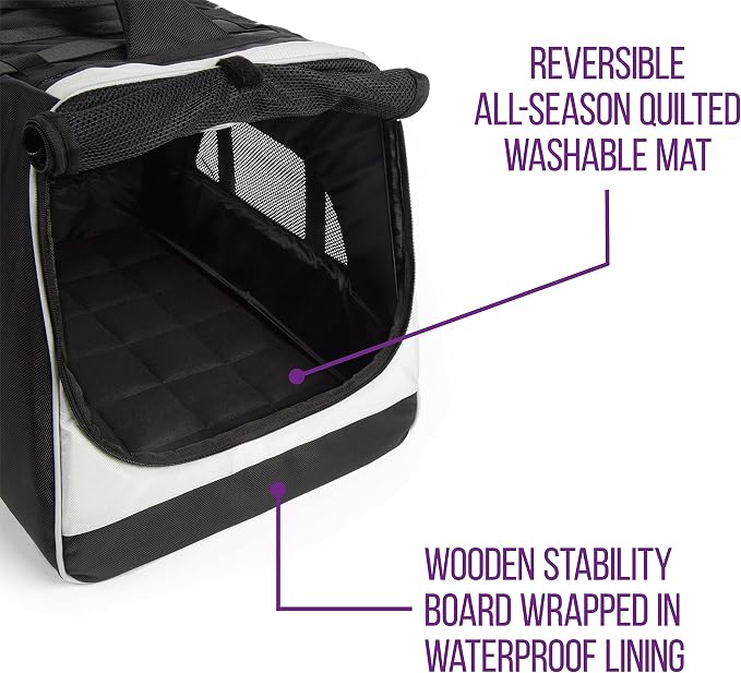 Sherpa Forma Frame Crash-Tested Travel Pet Carrier - Black, Extra Large - Image 4