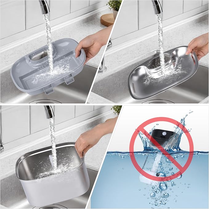BOORCA Wireless Cat Water Fountain Stainless Steel, 169oz/5L Cordless Smart Pet Water Fountain with 5000mAh Battery & Ultra Quiet Pump, Automatic Pet Water Dispenser for Cats & Dogs, 3 Filters - Image 7