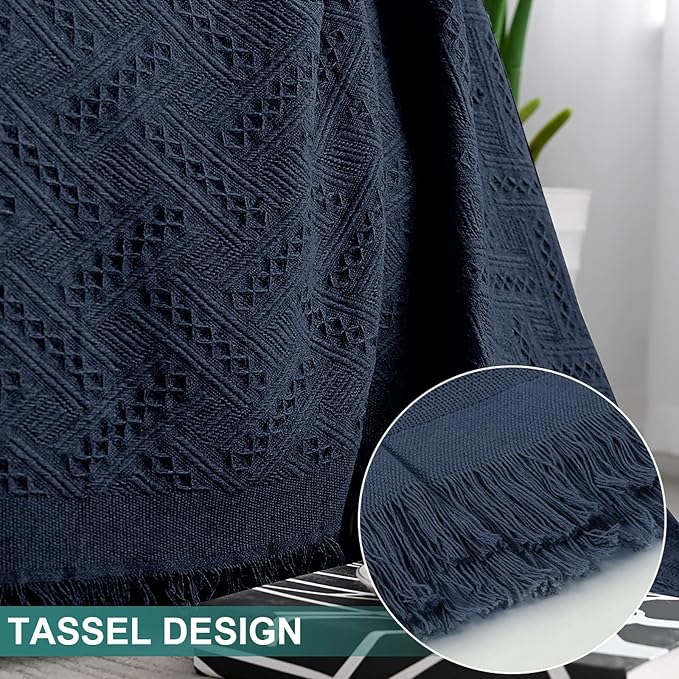 MYSKY HOME Sofa Covers & Slipcovers for 2 Cushion Couch, Sectional Sofa Couch Covers for Dogs, Throw Cover for Living Room - X-Large: 71" x 118", Navy Blue - Image 4