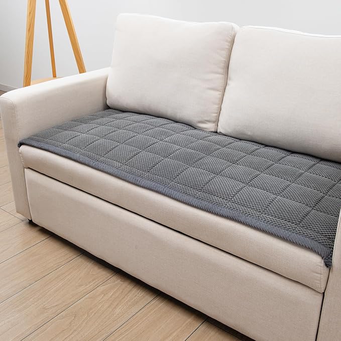 Pet Couch Covers,Couch Cover for Dogs Washable,Anti Slip Dog Sofa Covers Couch Protector Sofa Mat,Seat Cover,Dog Mat,Pet Pad for Furniture 1 Piece (Gray, 21''x39''/Rectangular) - Image 4