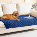 Smiry Waterproof Reversible Pet Couch Covers for Dogs | Pet Friendly, Soft Fabric, Washable Sofa Furniture Protector for Dogs Cat Kids, Checkered (30"x70", Navy/Navy) by Smiry