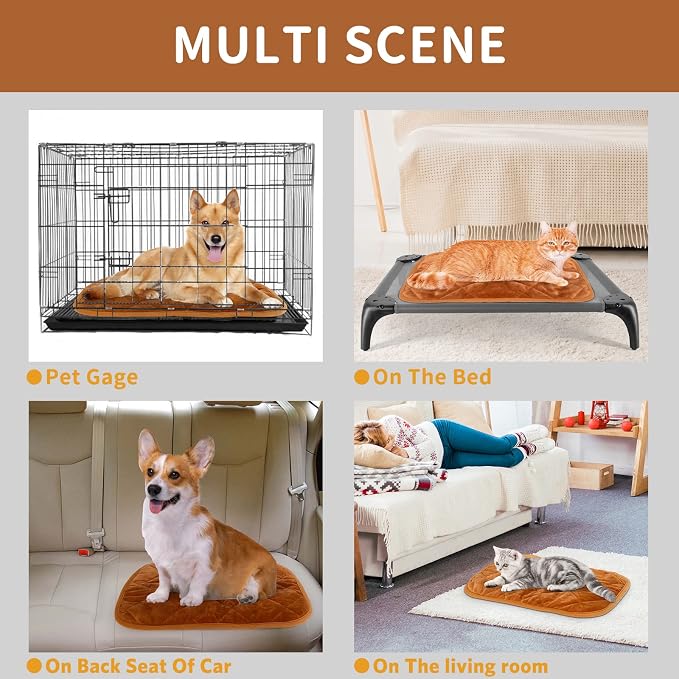 NAMOTEK Self-Warming Cat Bed Indoor/Outdoor Super Soft Self Heating Pet Mat Washable Thermal Pad for Cat & Dog 35x23 inch - Image 8