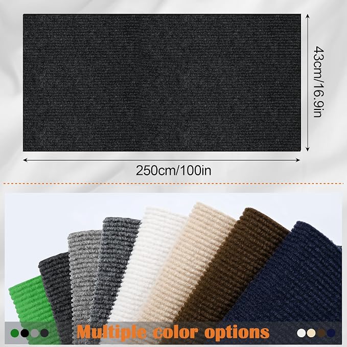 Cat Scratch Furniture Protector - 100" x 17" Trimmable Self-Adhesive Cats Claws Scratch Pads, DIY Cat Climbing Couch Protector for Scratch Post Cat Tree Replacement Indoor (Black) - Image 2