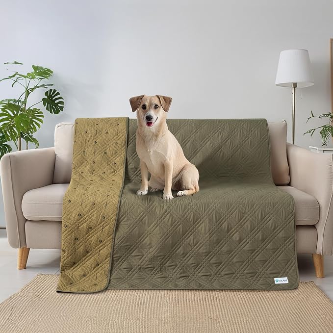PetAmi Waterproof Couch Cover for Dog Nonslip Bed Sofa Blanket 102x82 Green - Image 7