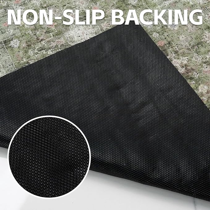 Cat Litter Mat Litter Trapping Mat, 33"x22" Waterproof Urine Proof Litter Box Mat Catcher Mat Non-Slip Washable for Kitty Kitten, Green - Image 5