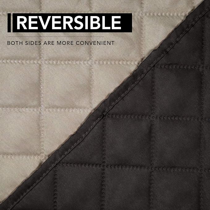 Easy-Going Reversible Couch Cover, Oversized Recliner, Black/Beige | Machine Washable Slipcover For Dogs, Water Resistant Furniture Mat For Living Room, Non-Slip Sofa Cover, Pet Friendly - Image 5