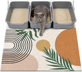 Cat Litter Mat Litter Trapping Mat, 40"x30" Waterproof Urine Proof Litter Box Mat Catcher Mat Non-Slip Washable for Kitty Kitten, Orange by Unknown