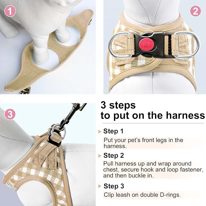 Dog Harness Step-in Breathable Puppy Cat Dog Vest Harnesses for Small Medium Dogs - Image 6