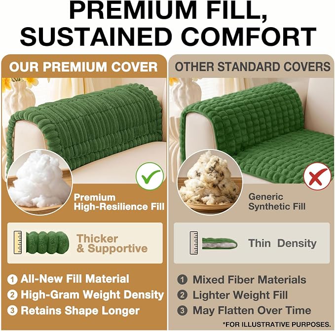 hyha Couch Cover for Dogs, Washable Non Slip Plush Flannel Sofa Protector | Thick Flannel, Anti-Slip Backing, Pet Hair & Scratch Protection, Fits Sofa & Loveseat (35.4" x 82.7") - Image 10