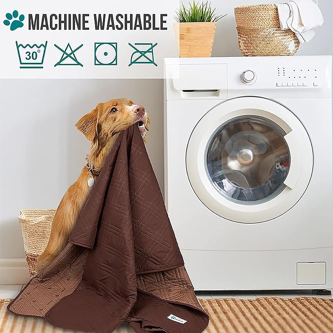 PetAmi Waterproof Couch Cover for Dog Nonslip Bed Sofa Blanket 102x82 Brown - Image 8