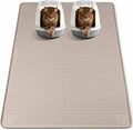 Silicone Cat Litter Mat for Litter Box 57”x40” Large Cat Mat, Khaki | Waterproof, Non-Slip, Leak-Proof Rug Mat with Lip, Easy to Clean, Extra Large Litter Catcher Mat for Floor by Bartuke