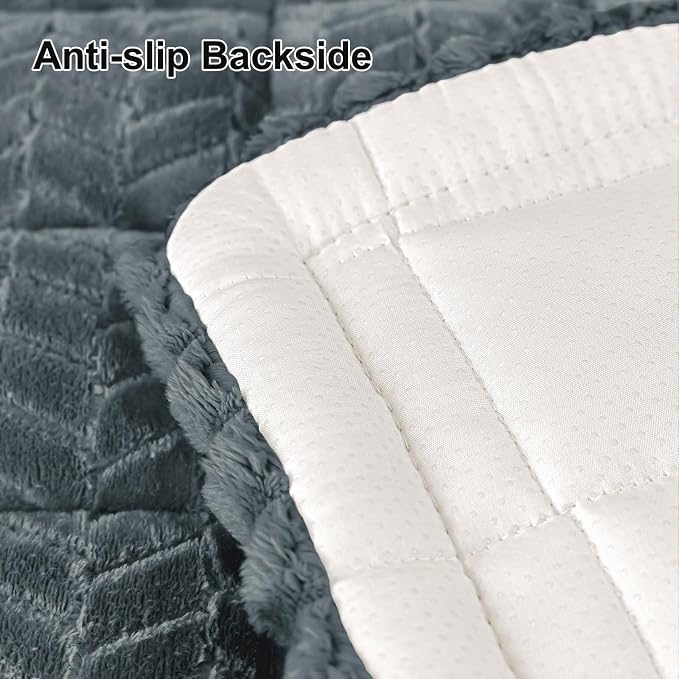 Smiry Couch Cover for Dogs, Non Slip Fuzzy Pet Sofa Covers Washable | Sofa Slipcovers for 3 Cushion Couch, Soft Thick Furniture Protector for Cats Dogs, Against Fur, Dirt, Scratch (35.4"x95") - Image 6