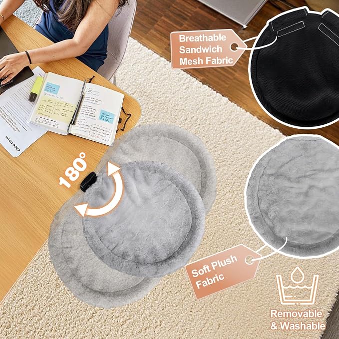 2-in-1 Cat Desk Bed (Vertical & Horizontal Clamp), Space-Saving Cats Bed for Desk Includes 2 Covers (Winter Plush + Summer Mesh), Sturdy Cat Desk Hammock for Indoor Cats, Holds up to 40 lb - Image 5