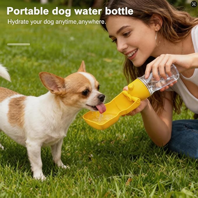 Dog Water Bottle - for Collapsible Small Animals Water Bottle for Walking | Pet Water Bottle 16.9oz Outdoor Walking Drinking Bowl， Dog Accessory for Puppies, Guinea Pigs Hamsters & Bunnies ﻿ - Image 7