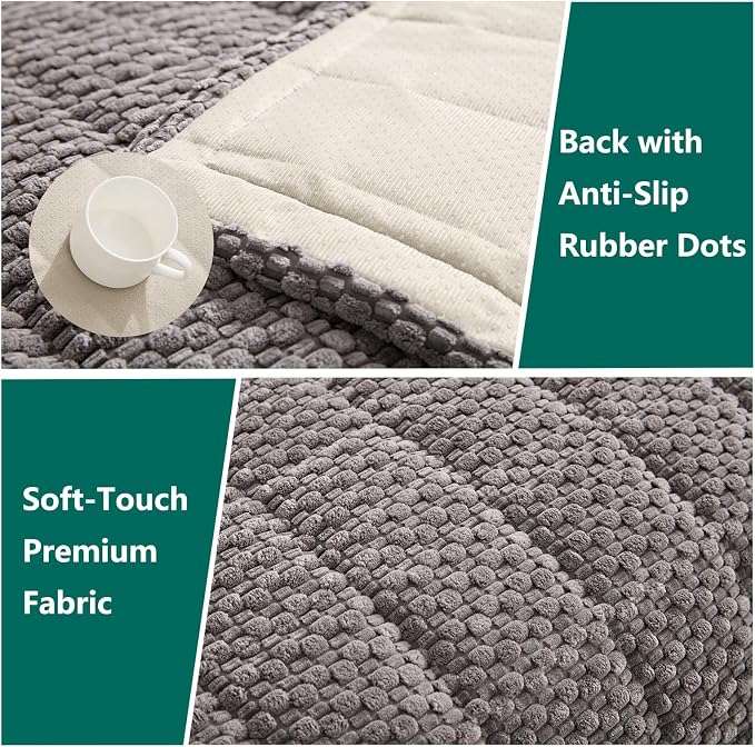 Waterproof Sofa Covers for Pets, Non Slip Fuzzy Couch Cover, Dog Furniture Bed Protector, Soft Plush Sofa Slipcover (Dark Grey, 29"x59") - Image 5
