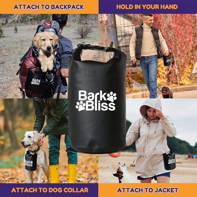 Reusable Odor Proof Dog Poop Bag Holder for Walks, Leashes, Water Resistant Wag Bags for Backpacking, Dog Hiking Bag, Black, 2L - Image 5