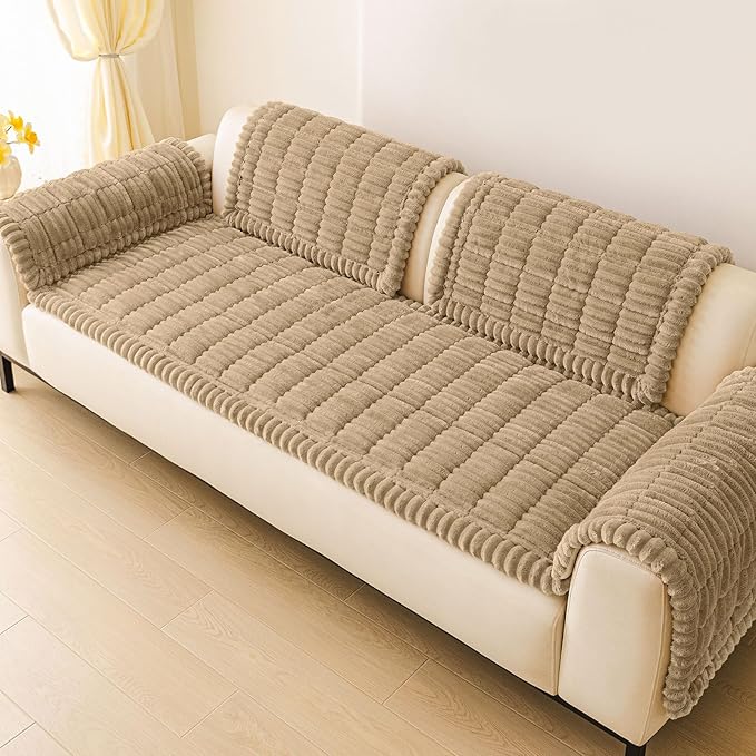 hyha Couch Cover for Dogs, Washable Non Slip Plush Flannel Sofa Protector | Thick Flannel, Anti-Slip Backing, Pet Hair & Scratch Protection, Fits Sofa & Loveseat (35.4" x 63") - Image 9