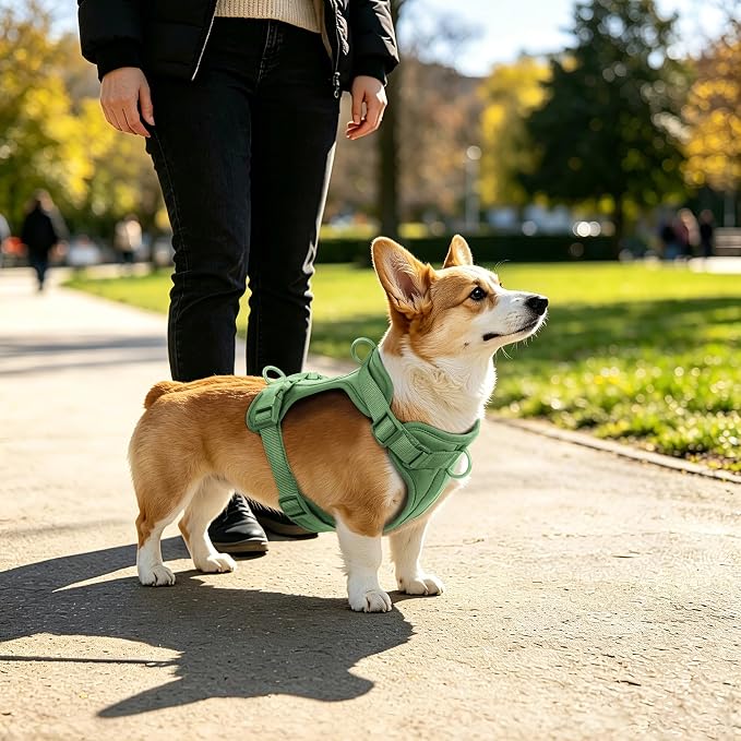 Wisedog No Pull Dog Harness, Sage Green, X-Small | Lightweight, Adjustable Breathable Pet Vest, Soft & Comfortable Cushion, Small Medium Large Dogs - Image 5