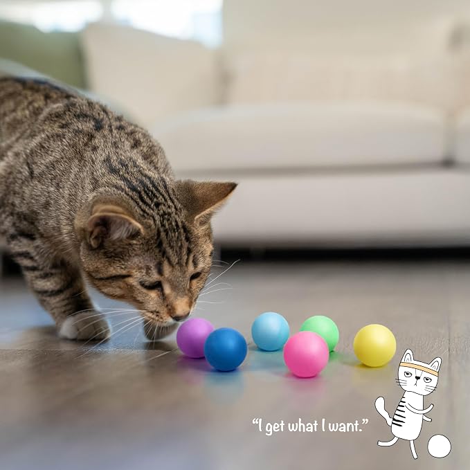 Catstages Replacement Balls for Cat Track Toys, Multicolored, 1.6", 6-Pack | Lightweight Cat Toy Balls, Compatible with Tower of Tracks and Most Catstages Cat Track Toys - Image 6