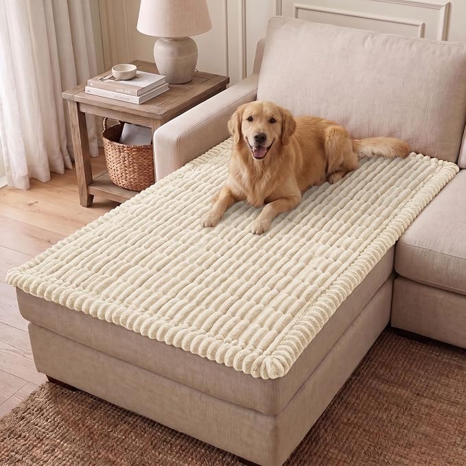 hyha Couch Cover for Dogs, Washable Non Slip Plush Flannel Sofa Protector | Thick Flannel, Anti-Slip Backing, Pet Hair & Scratch Protection, Fits Sofa & Loveseat (43" x 63") by hyha