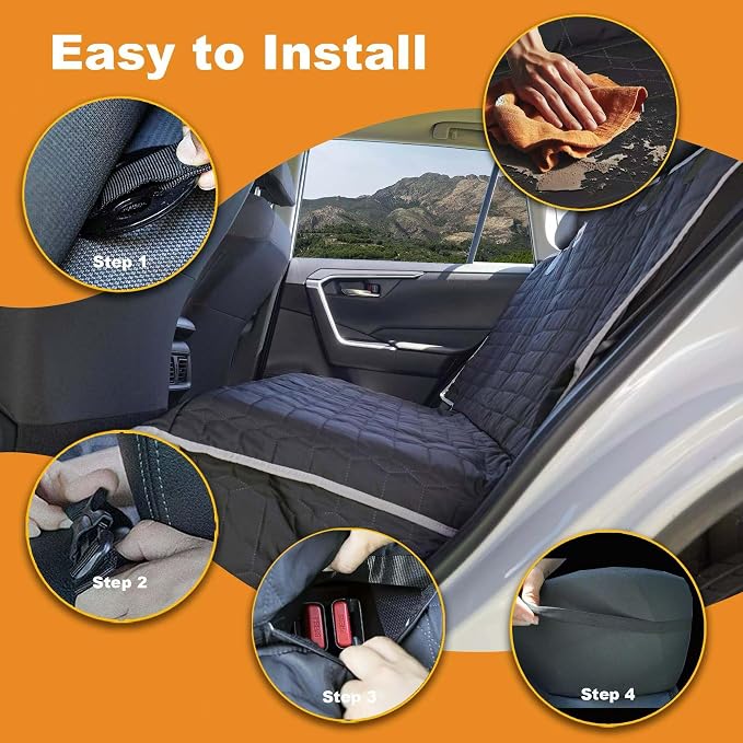 Reliadura Relidura Bench Seat Cover for SUV Waterproof Seat Cover for Dogs in Car Non-Slip Dog Car Seat Cover for Back Seat Heavy Duty Protector for Rav4/CRV/Subaru Rear Seat Covers for SUVs - Image 5