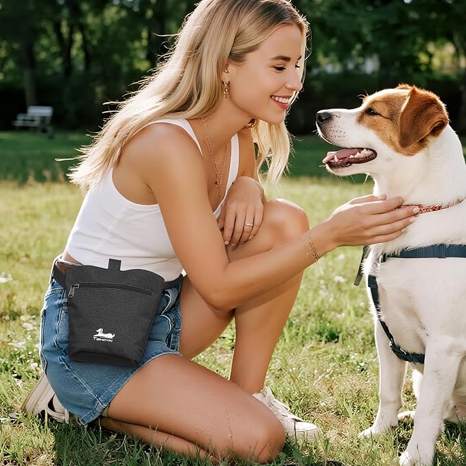 Dog Travel Bag for Pet Kit for Supplies with 2 Food Storage Containers 2 Collapsible Bowls 1 Feeding Mat 1 Dog Treat Pouch 7-Piece Set Perfect Road Trips Camping Weekend (Black) - Image 7