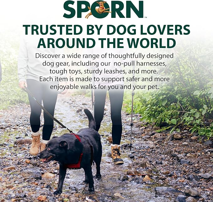 Sporn No Pull Dog Harness, Durable Nylon Mesh Harness for Large Dogs, No Choke Design, Padded Restraint Sleeves, Adjustable Fit, Easy On/Off, Large/XL for Extra Large Breeds, Black - Image 7