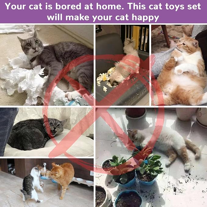 Retro Shaw Interactive Cat Toys for Indoor Cats Kitten,Relieve Bored,25PCS | 4PCS Collapsible Tunnels, Large, Safe and Durable, Kitten Game Hiding Spot Self-Play Chase Exercise - Image 4