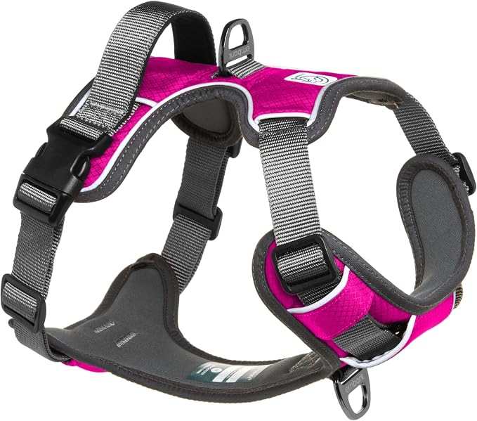 Embark No Pull Dog Harness, Reflective Adjustable Training Vest, No Choke | Adjustable straps fit all dog breeds with sturdy hooks; 360° reflective trim, soft padded Harness Design for All Dogs by EmbarkHarnessCo