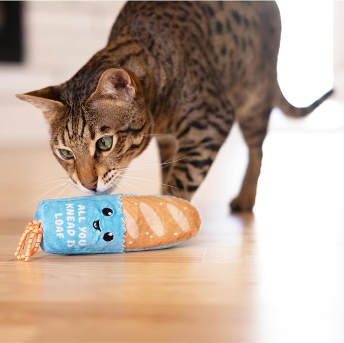 Catstages Loaf Kicker Interactive Cat Toy with Catnip & Dental Mesh, 6.5" | Plush Body for Bunny Kicking, Supports Clean Teeth & Massages Gums, Ribbon Accent, Enrichment for Cats & Kittens - Image 7