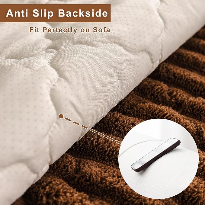 Couch Arm Covers, Sofa Arm Cover, 100% Waterproof Armrest Covers, Anti-Slip Pet Proof Armrest Protectors for Couch Loveseat Armchair Headrest, Only 1 Single Arm Cover (Dark Coffee, 27.5"x27.5") - Image 4