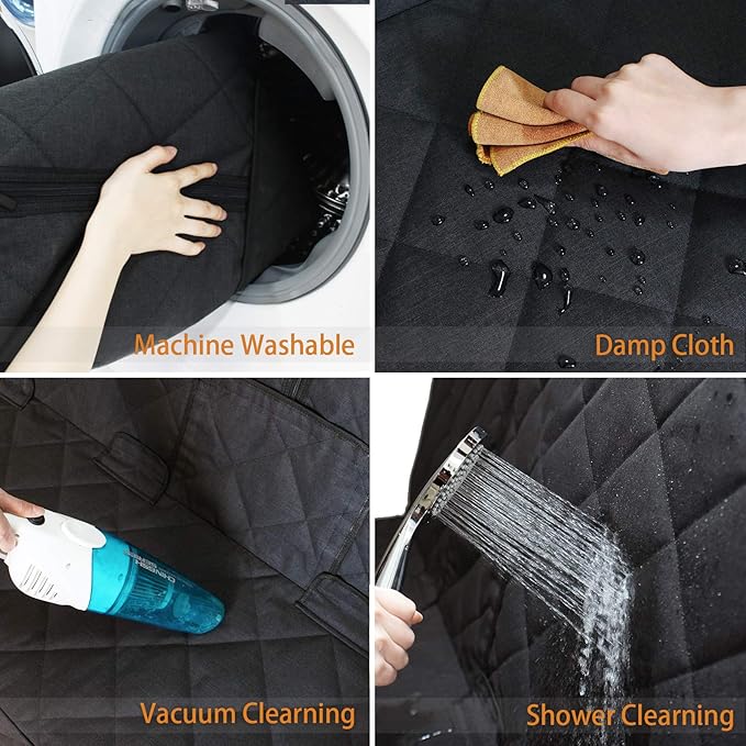 petalage Bench Dog Car Seat Cover for Back Seat Waterproof Seat Covers Durable Scratch Proof Nonslip, Protector for Pet Fur & Mud Washable Backseat Cover for Cars Armrest Compatible - Image 4