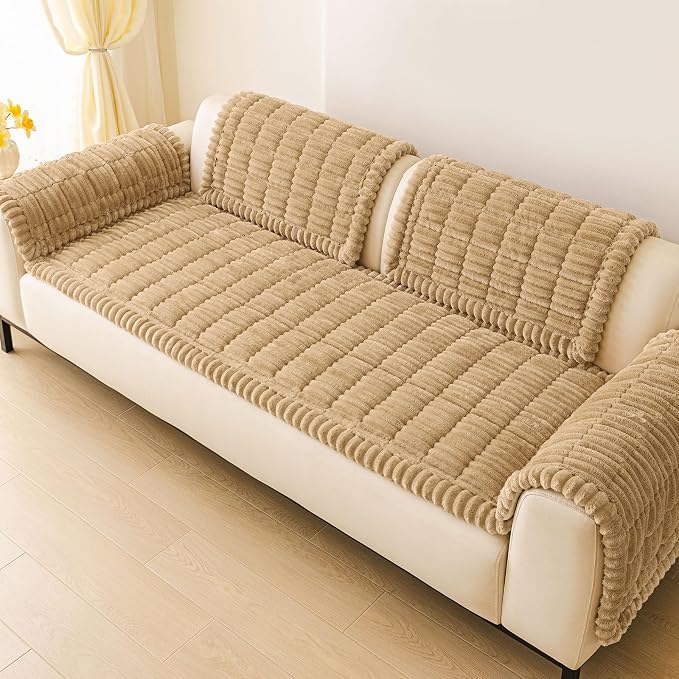 hyha Couch Cover for Dogs, Washable Non Slip Plush Flannel Sofa Protector | Thick Flannel, Anti-Slip Backing, Pet Hair & Scratch Protection, Fits Sofa & Loveseat (27.6" x 27.6") - Image 9