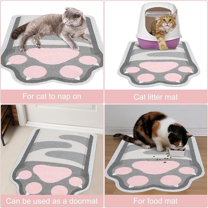Unicorn Catcher Large Cat Litter Mat, 33.5"x22.4" Litter Trapping Mat | Kitty Litter Mat With Soft PVC Loop Mesh And Non-Slip Backing For Easy-Clean Floor Protection And Home Decor - Image 7