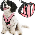 Gooby Comfort X Head-in Dog Harness, Choke-Free, Pink, Medium | Patented choke-free X-frame; Secure head-in fit; Lightweight breathable mesh; Back metal D-ring; Machine washable by Gooby