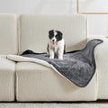 Soft Waterproof Blanket for Bed Couch Sofa, Dark Grey, 30x40 inches | Liquid Pee Proof Pet Blanket for Dog Puppy Cat, Reversible Sherpa Fleece Blanket for Couch Cover, Furniture Protector by Yaning